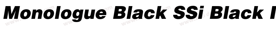 Monologue Black SSi Black Italic字体转换